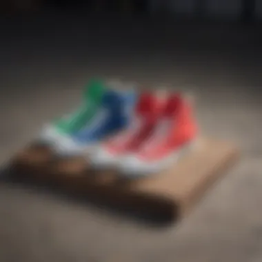Different color variations of the Converse Chuck Taylor All Star Lugged High Top displayed together