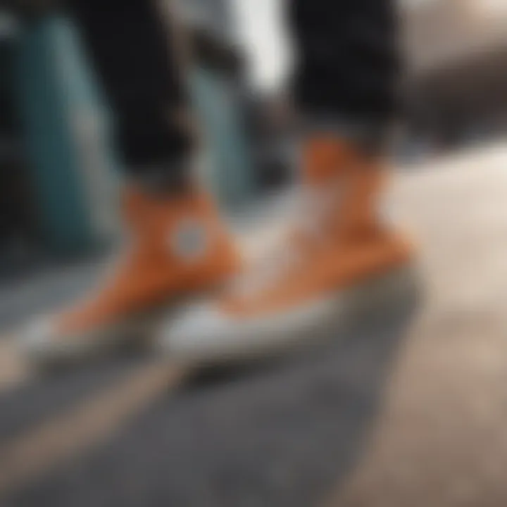 Infographic detailing the materials used in the Converse lugged sneaker construction.