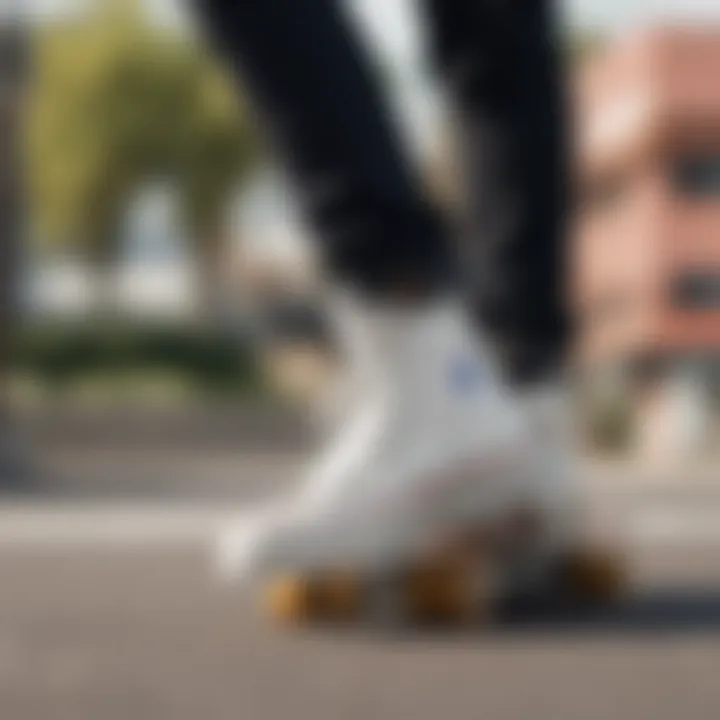 A dynamic skateboarding scene with the Converse lugged sneaker in action.