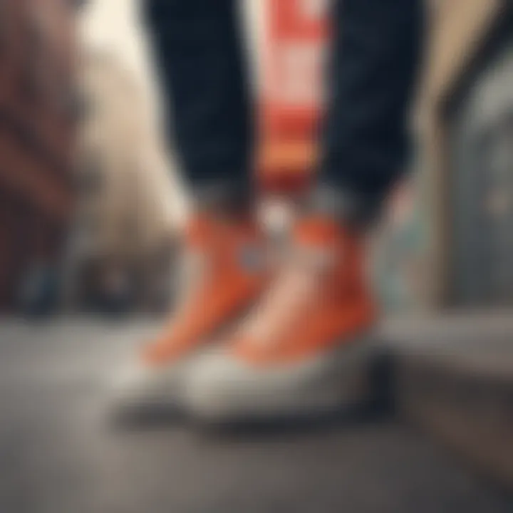 A stylish individual sporting the Converse lugged sneaker in an urban setting.