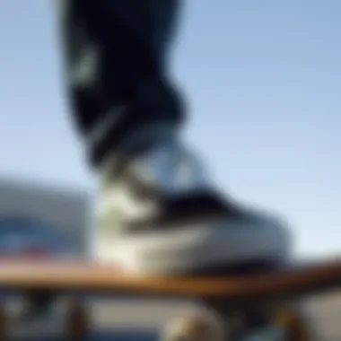 Vans Footwear in Action Vans sneakers on a skateboard