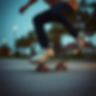 Skateboarder performing tricks while wearing white vans