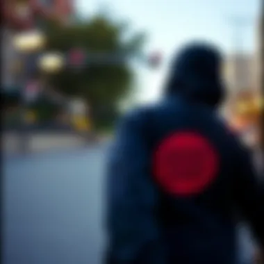 Skateboarder wearing a Santa Cruz hoodie in action