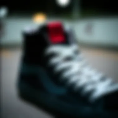 Detailed view of the Vans SK8-Hi's design elements