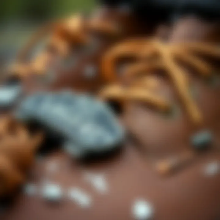 Close-up of materials used in vans weather boots