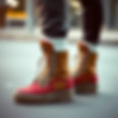 Vans weather boots paired with skate attire