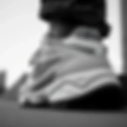 Stylish view of Fila Disruptor 2 in black and white