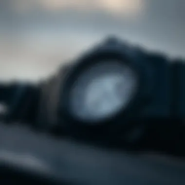 Close-up of the G-Shock GA-2100 Black's unique features