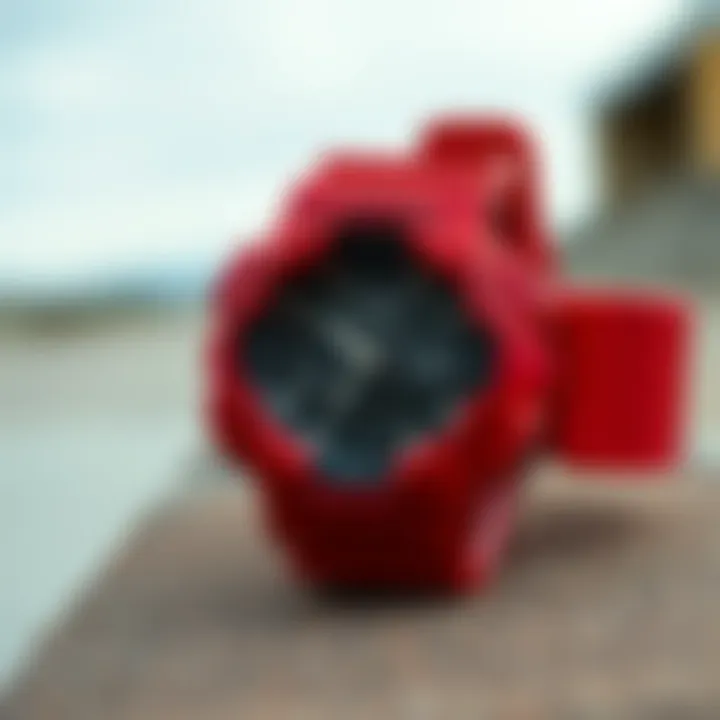 Features of G-Shock GA 2100 Red Detailed view of G-Shock GA 2100 Red features and functionality