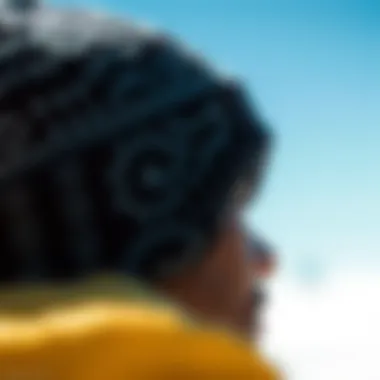 A stylish beanie showcasing intricate patterns and textures inspired by the Pacific Northwest landscape