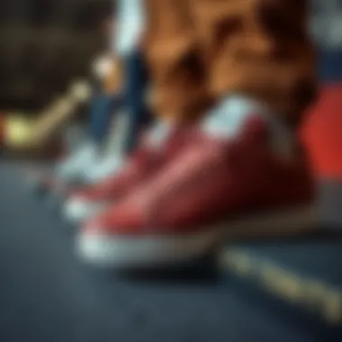 Historical timeline featuring K-Swiss Court shoes within skate culture