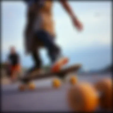 A cultural representation of skateboarding community with 8.25 boards