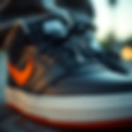 Close-up view of Nike Bone Shoes showcasing their unique design elements