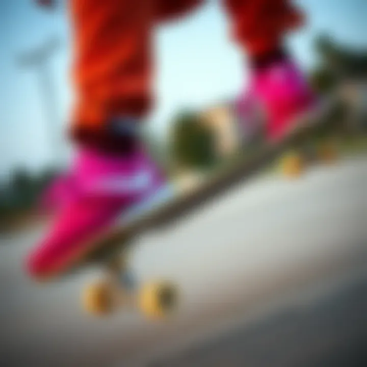 Skater performing tricks while wearing Nike Bone Shoes on a skateboard