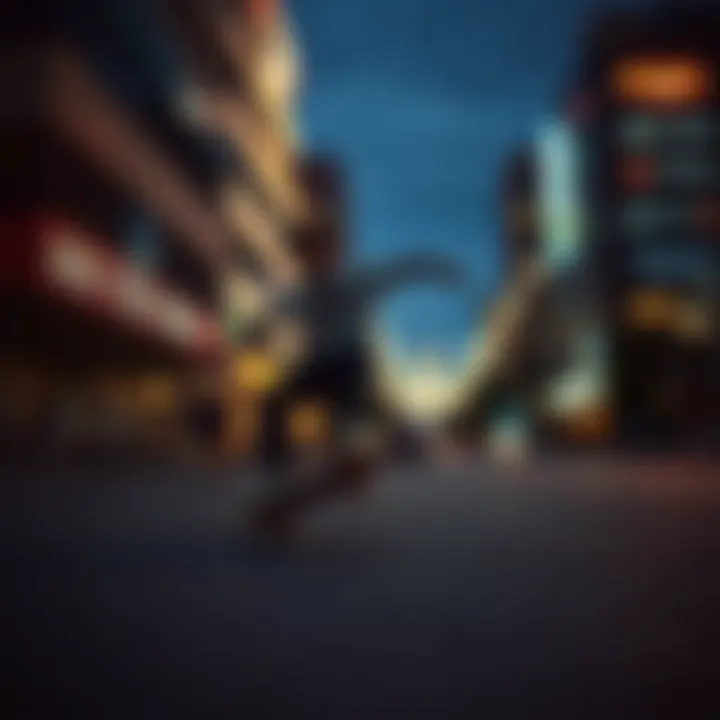 An artistic representation of the cultural impact of Nike in skateboarding.