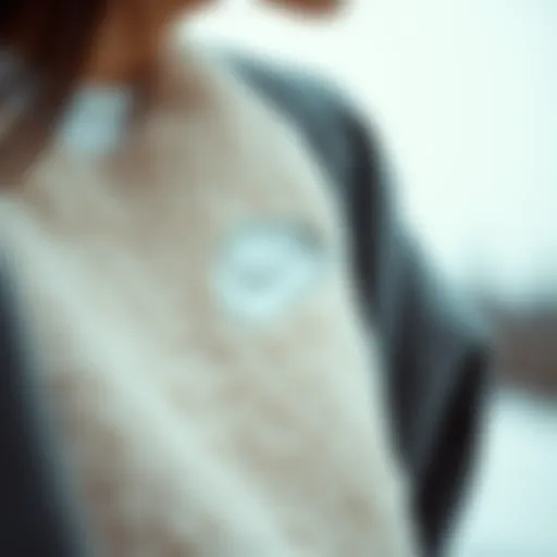 Close-up view of the Nike sherpa jacket's fabric texture