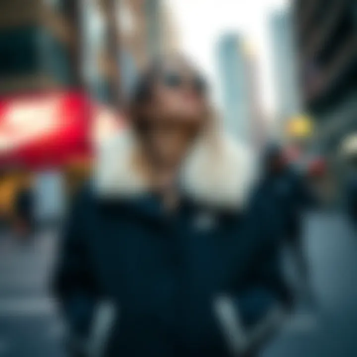 Urban Fashion Statement with Nike Women's Sherpa Jacket Fashion-forward look featuring the jacket in an urban environment