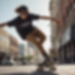 Skateboarder wearing Oakley lenses showcasing action and style