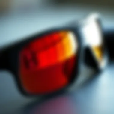 Detailed view of the advanced lens technology in Oakley Gascan