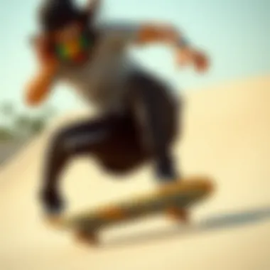 Skateboarder wearing Oakley Gascan Prizm Sunglasses in action