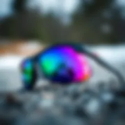 Close-up view of Oakley Holbrook Prizm Polarized sunglasses showcasing lens technology