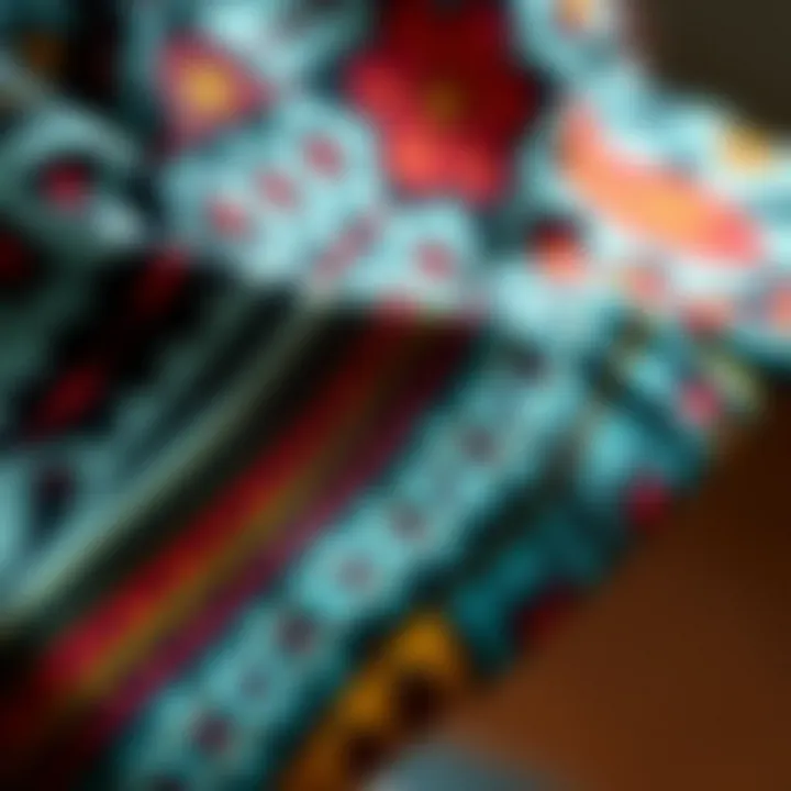 Close-up of fabric texture and design