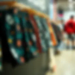 Stylish patterned shorts on display