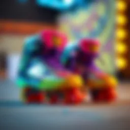 Vibrant display of Rainbow Flame Heelys showcasing their unique design and colors.