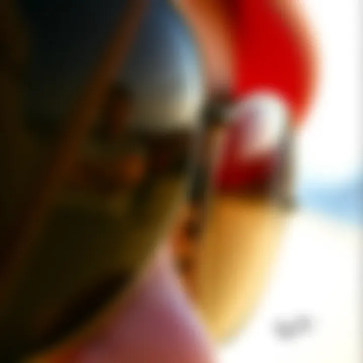 Close-Up of Ray-Ban Erika Brown Close-up of Ray-Ban Erika Brown highlighting the intricate details of the frame