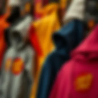 A display of various Santa Cruz hoodies highlighting the range of colors and styles available.