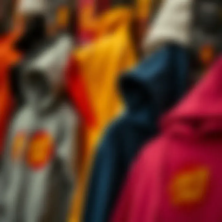 A display of various Santa Cruz hoodies highlighting the range of colors and styles available.