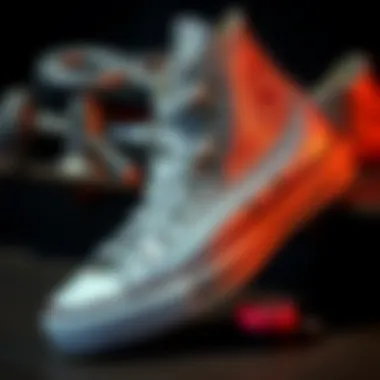 Maintenance tools for silver Converse shoes