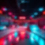 A vibrant digital skate park environment with ramps and graffiti