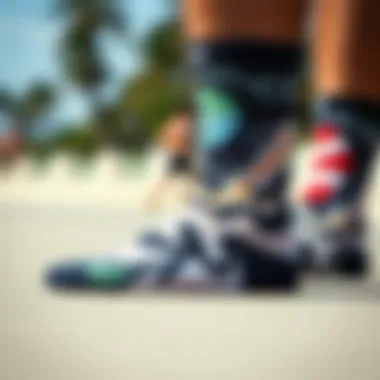 A close-up of the unique designs on Stance socks