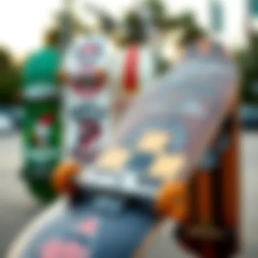 Iconic skateboard deck designs showcasing brand uniqueness