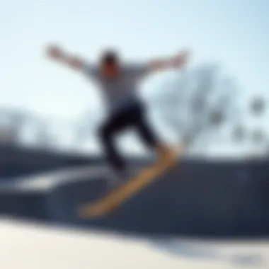 Skateboarding Tricks with an 8.25 Deck Skater performing tricks on an 8.25 skateboard deck at a skatepark