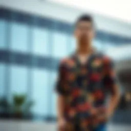 Elegant floral patterns in men's fashion