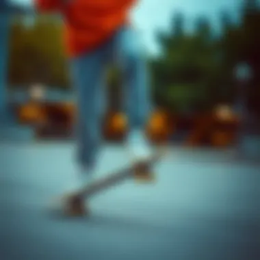 Skateboarding in Style A skateboarder performing tricks while wearing comfortable yet stylish sweats, emphasizing movement and style.