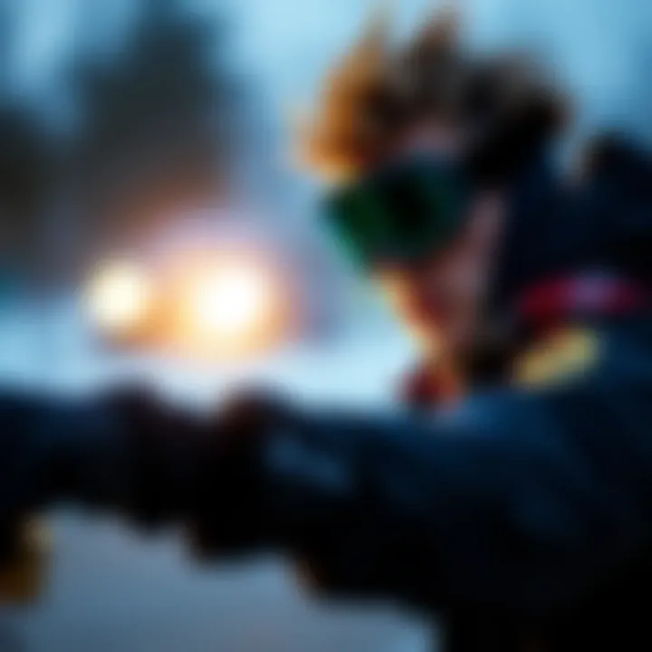 Marcus Kleveland and Goggles Marcus Kleveland demonstrating the benefits of goggles during a skateboarding session