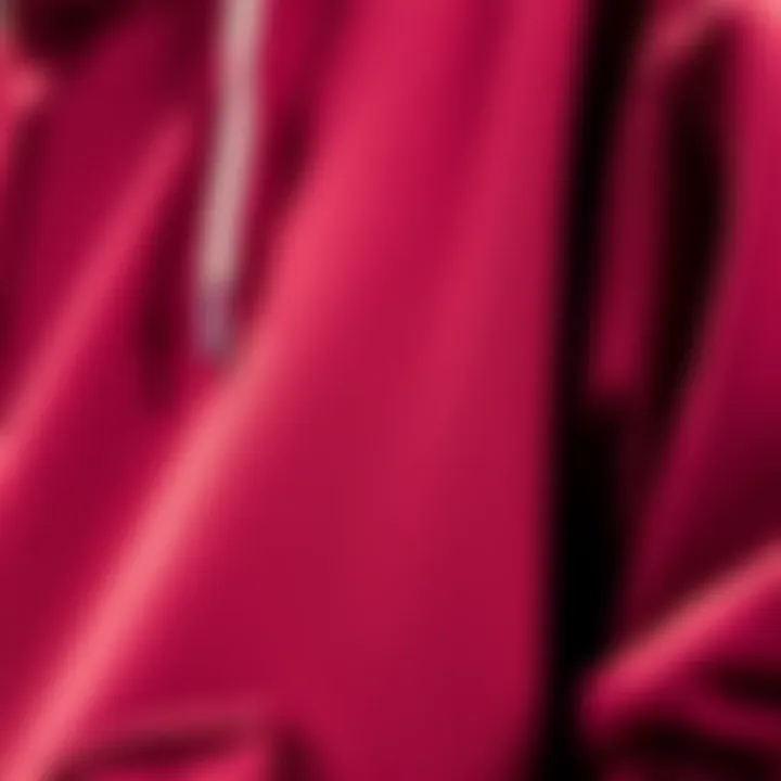 Close-up of fabric and design elements of a 3XL hoodie
