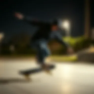 Performing Skateboard Tricks in 3XL Hoodie A skateboarder performing tricks while wearing a fitted 3XL hoodie