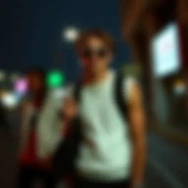 Fashion-forward individuals styling the white sweater vest in a streetwear context