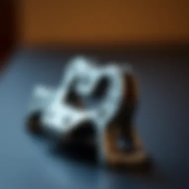 An intricate design of a skate sharpener demonstrating its functionality