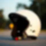 A close-up view of a high-quality skateboard helmet showcasing its features