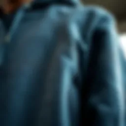 Close-up of urban hoodie fabric highlighting texture and quality