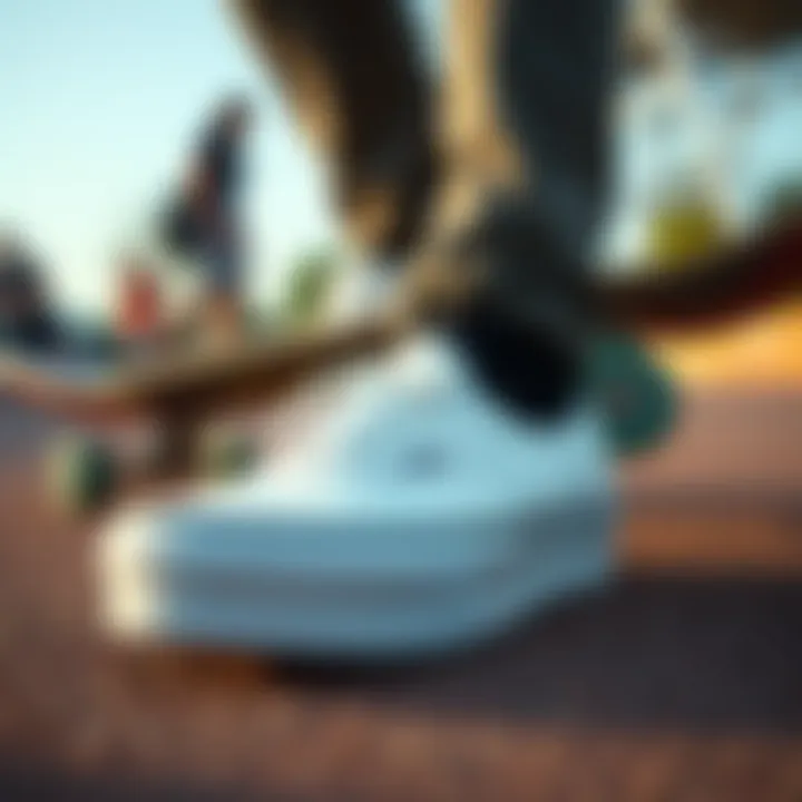 Vans Classic Slip-On Platform in a skateboard setting