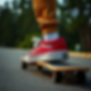 Vans Comfycush SK8 on a skateboard, reflecting its performance in action