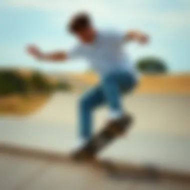 Skater performing a trick in Vans Era Classic White
