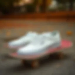 Vans Era Classic White on a skateboard deck