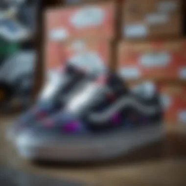 Vans Galaxy shoes displayed with sustainable packaging